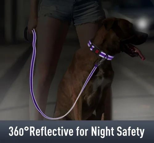 Miniatura 4 de Airtag - Collar de perro con soporte AirTag para perros grandes, reflectante, acolchado suave y hebilla de bloqueo de seguridad, collares de nailon
