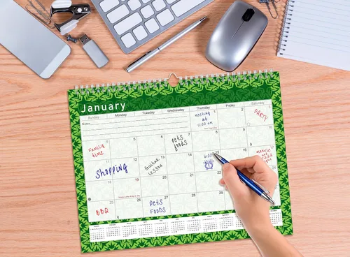 Miniatura 6 de Calendario mensual 2022 – 2023 de pared / escritorio encuadernado en espiral – 16 meses de escritorio / calendario secante de pared / planificador