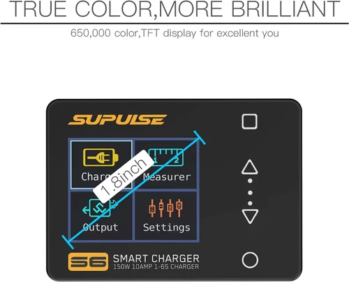 Miniatura 6 de SUPULSE Lipo - Cargador de batería inteligente de 150 W/10 A para 1-6S LiPo/LiHv/Lion/Life, 1-16S NiMH, 1-12S Pb Baterías RC Cargador de equilibrio