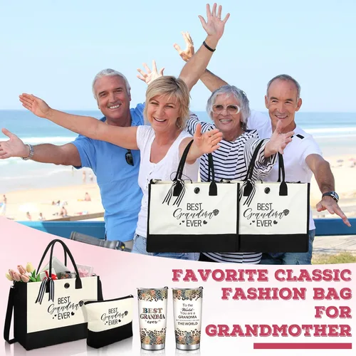Miniatura 4 de Silkfly Set de 3 piezas de la mejor abuela del mundo para mujeres, regalos de cumpleaños, día de la madre, regalo de cumpleaños, vaso de acero