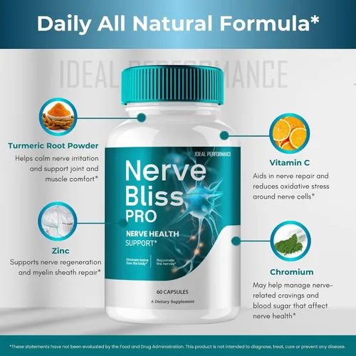 Miniatura 6 de Nerve Bliss Pro Capsules, Nerve Bliss for Neuroathy Advanced Nerve Health Suplemento Píldoras - Máxima fuerza, circulación saludable natural