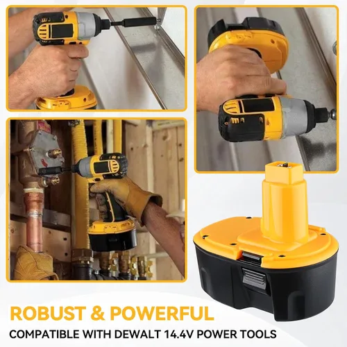 Miniatura 7 de DC9091 4800mAh Ni-MH de repuesto para batería Dewalt de 14.4V 14.4 voltios compatible con batería Dewalt DC9091 DW9094 DW9091 DC9094 DE9091 DE9092