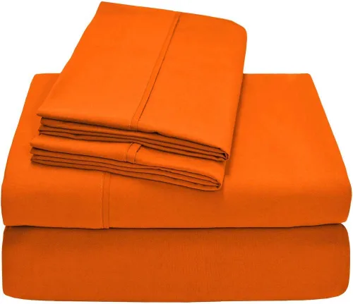 Miniatura 5 de Ropa de cama de algodón egipcio Satén Solid Patrón 1000 hilos 6 pcs hoja de cama Set 100% algodón egipcio de clase alta, sólido, 15 inches Deep Beige