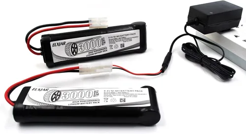 Miniatura 7 de Paquete de 2 baterías Ni-MH de 8.4 V 3000 mAh de repuesto para M16 SR16 AK Series MP5 G&P M16A1 Knights SR16 MP5 SD5 MK5A4 G3 SD1 M16VN CA G3 SG1 G3