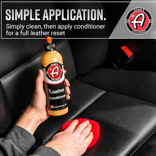 Miniatura 4 de Adam's Polishes Kit de cuidado de cuero – Limpiador y acondicionador de cuero Suministros de limpieza de automóviles Protección UV para accesorios