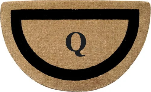 Miniatura 31 de Tapete de fibra de coco natural, para puerta de entrada, rectangular, resistente, para patio, atrapador de suciedad antideslizante, decoración