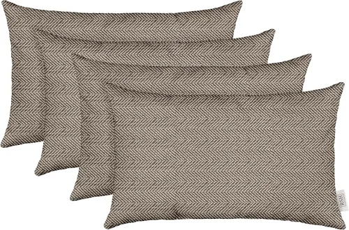 Miniatura 114 de RSH DECOR: Sunbrella - Juego de 4 almohadas lumbares, 20 x 12 pulgadas, tela de rendimiento resistente al agua y a la decoloración, fundas