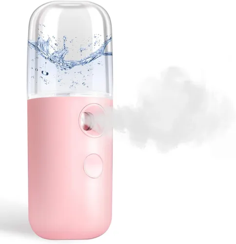 Miniatura 11 de GIVERARE Nano Vaporizador Facial, Mini Vaporizador de Mano, Vaporizador Recargable por USB, Tanque de Agua Visual de 30ml, Hidratante y Humectante