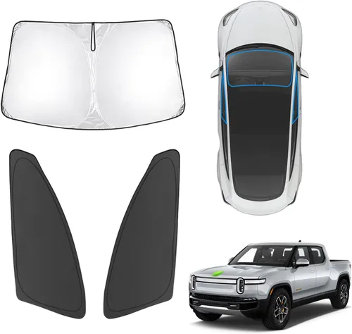 Miniatura 8 de Karltys 3 piezas de parasol para parabrisas para Dodge Ram 1500 2500 3500 2011-2018, parasol reflectante para ventana delantera y lateral