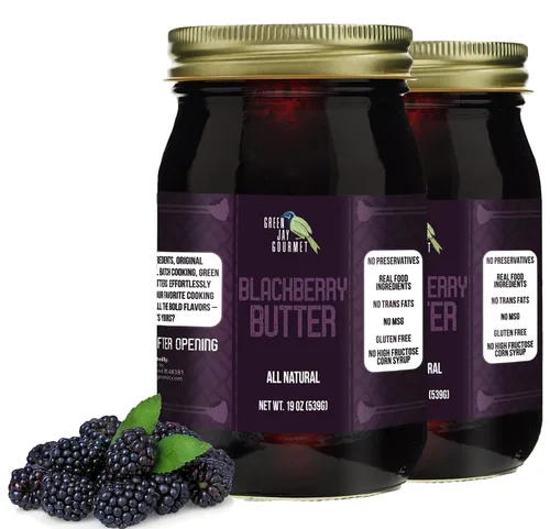 Miniatura 12 de Green Jay Gourmet Mantequilla de manzana, totalmente natural, sin gluten, para untar de manzana con manzanas, canela y especias, mantequilla