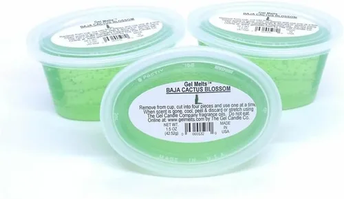 Baja Cactus Blossom Aroma Gel Melts para calentadores y quemadores de The Gel Candle Company Peel, MELT and Enjoy
