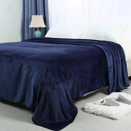 Miniatura 2 de PiccoCasa Manta de franela de forro polar, suave, ligera y cálida para todas las estaciones, dobladillo ancho, lujosa y cómoda, decorativa
