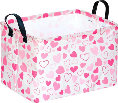 Miniatura 12 de MAIZMZ Cesta de almacenamiento rectangular vacía, organizador de almacenamiento impermeable de béisbol, cestas plegables con asas para mujeres