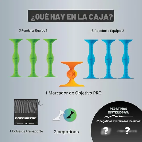 Miniatura 3 de Popdarts Pro Pack (azul y verde) - Juego de lanzamiento de ventosa para interiores y exteriores - Competición con un POP