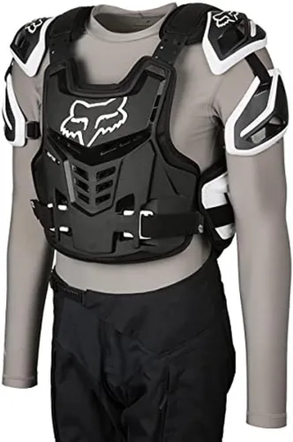 Miniatura 4 de Fox Racing Raptor Chaleco de Motocross para Bicicleta de Tierra CE Protector de Pecho, Negro/Blanco, Pequeño/Mediano