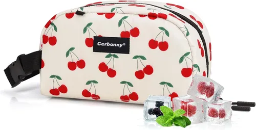 Miniatura 11 de Bolsa de almuerzo enfriadora - Congelable y aislada para viajes, niños/adultos, apta para yogur Rosa