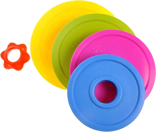 Miniatura 7 de PowerTRC Juguete de playa para niños con barra para ejercicios de simulación, relleno de pesas ajustables con agua o arena, entrenamiento, gimnasio
