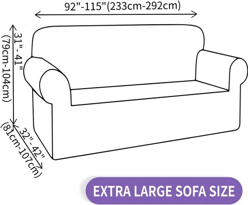 Miniatura 6 de ZNSAYOTX Funda súper elástica para silla (30"-47"), nuevas fundas de silla a rayas para sala de estar, aptas para perros y mascotas, protector