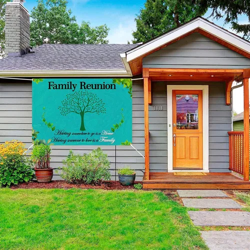 Miniatura 4 de Fondo de reunión familiar de 6 x 4 pies, pancarta con texto en inglés "We are Family", árbol genealógico, accesorios para cabina de fotos, fondo
