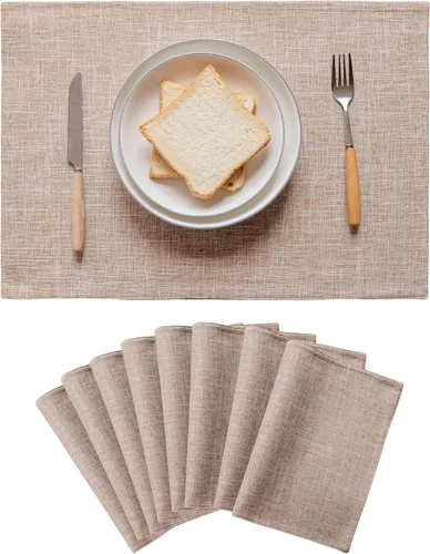 Miniatura 11 de Juego de 6 manteles individuales resistentes al calor para mesa de comedor y cocina de Home Brilliant, manteles individuales para mesa de comedor