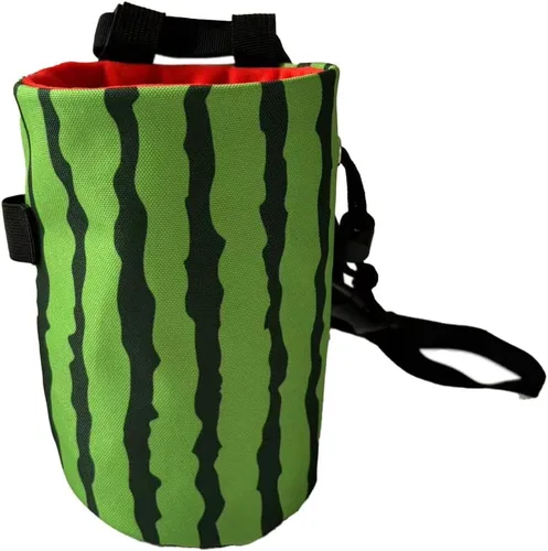 Miniatura 6 de Bolsa de tiza para escalada en roca, cubo de tiza Bouldering con cinturón de clip rápido, bolsillo con cremallera y soporte para cepillo