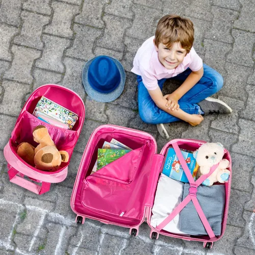 Miniatura 6 de HONEY JOY 2 piezas de equipaje de mano para niños, Mermaid, S, Viajar