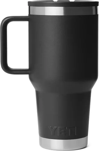 Miniatura 5 de YETI Rambler - Taza de viaje de 30 oz con tapa con pajita abatible - Acero inoxidable, aislada al vacío, a prueba de fugas, compatible con Negro