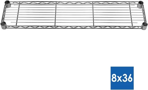 Miniatura 2 de Shelving Inc. Estantería de alambre cromado de 8 pulgadas de profundidad x 36 pulgadas de ancho x 54 pulgadas de alto con estantes de 5 niveles