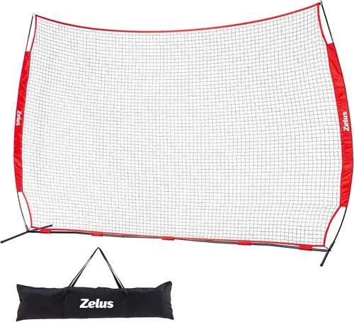 Miniatura 9 de Red de barrera de 12x9 pies / 16x10 pies, barrera para deportes de pelota, red de práctica para béisbol, sóftbol, lacrosse, fútbol, baloncesto y más