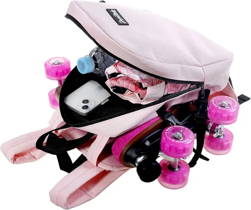 Miniatura 5 de JajaHoho Bolsas para patines de ruedas para mujeres y hombres, mochila multifuncional deportiva para patines de ruedas, patines de hielo, patines