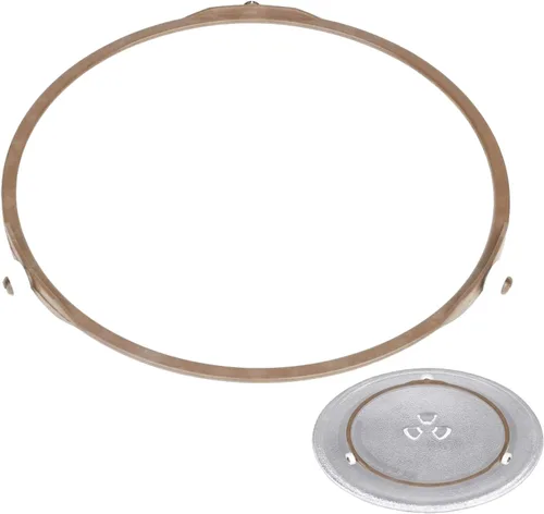 Anillo giratorio de microondas de 8,74 pulgadas/8.7 in, anillo de rodillo de microondas, soporte de bandeja de vidrio, anillo interior de repuesto,