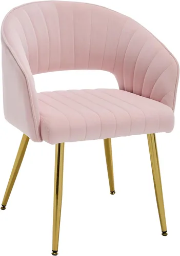 Miniatura 13 de Silla de escritorio giratoria para oficina en casa, moderna silla de escritorio de terciopelo, sillón de altura ajustable con base dorada, silla
