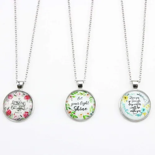 Miniatura 2 de MEMGIFT - Collar cristiano religioso con versículo de la Biblia para mujeres y niñas