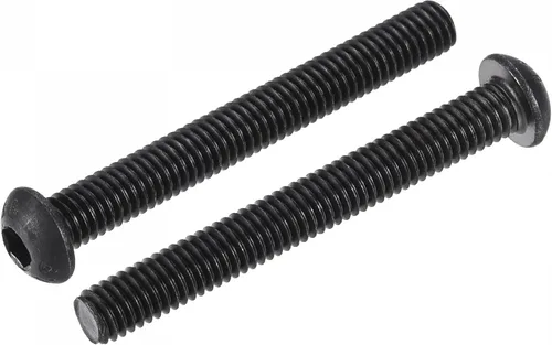 Miniatura 8 de uxcell Tornillos de cabeza de botón hexagonal M6x8mm Tornillos de acero de aleación 25pcs