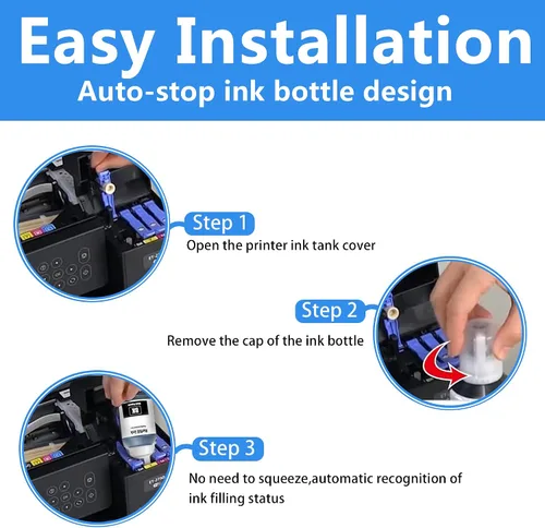 LCL Botellas de repuesto de tinta compatibles para tinta 502 T502 compatible con Ecotank ET-2700 ET2760 ET-4760 ET2750 ET-3760 ET-2850 ET-15000