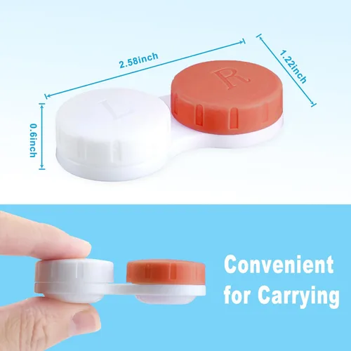 Miniatura 3 de Estuche para lentes de contacto de 12 piezas, caja colorida para lentes de contacto izquierdos/derechos, contenedor de soporte para lentes de 12