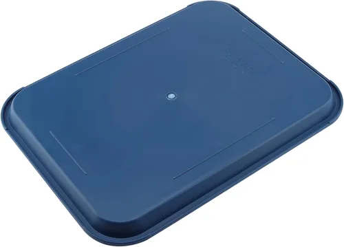 Miniatura 3 de Paquete de 5 bandejas azules de comida rápida de 13.8 x 10.6 pulgadas, bandejas rectangulares grandes para servir restaurante, bandejas de plástico
