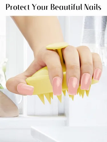Miniatura 34 de HEETA Masajeador de cuero cabelludo para el crecimiento del cabello, cepillo de champú exfoliante de cuero cabelludo de silicona suave para Rojo
