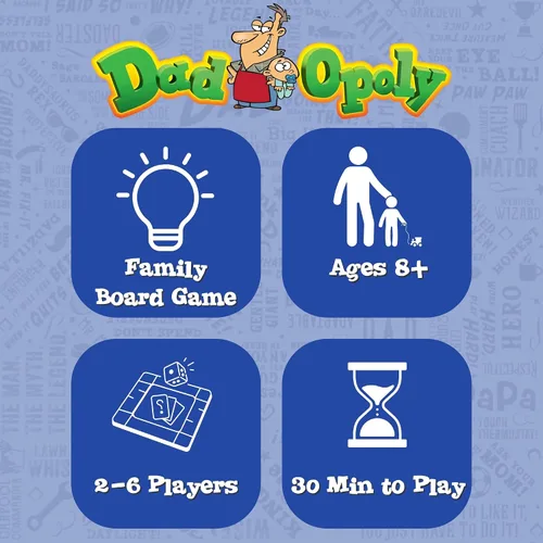 Miniatura 6 de DadOpoly - El divertido juego de mesa familiar para papás y niños, risas nocturnas familiares y diversión de humor para papá