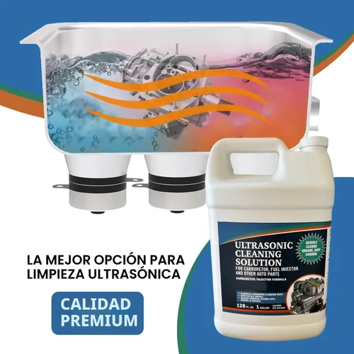 Miniatura 2 de NORTHWEST ENTERPRISES Solución limpiadora ultrasónica para carburadores y piezas del motor. Compuesto de lavado concentrado para uso en máquinas