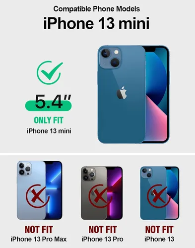 Miniatura 2 de Poetic Neon Series - Funda diseñada para iPhone 13 Mini, doble capa, resistente, resistente, ligera, delgada, a prueba de golpes, funda protectora