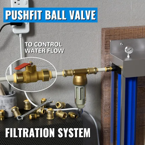 Miniatura 3 de Válvula de cierre de bola de 1 pulgada, Válvula de bola de 1 pulgada SUNGATOR, Accesorios de cierre de agua de conexión por presión, Accesorios