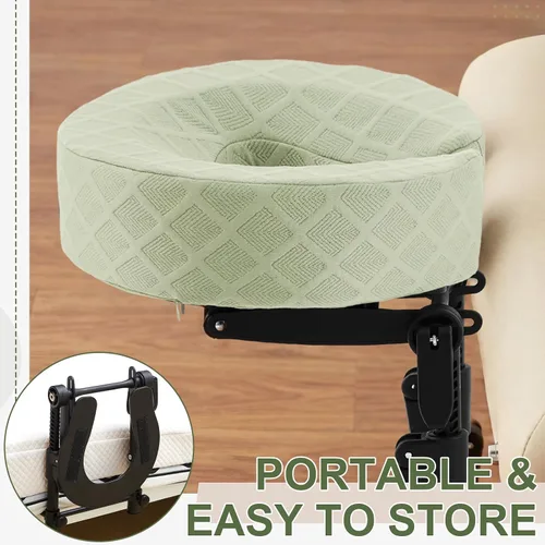 Miniatura 6 de Qunclay Reposacabezas de masaje para cama, color verde, altura ajustable, cuna de masaje en casa, masajes portátiles, soporte para reposacabezas