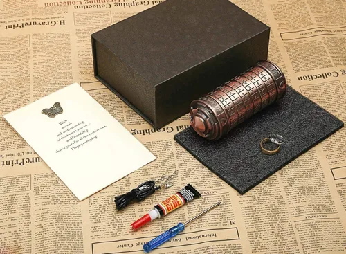 Miniatura 5 de Cryptex Da Vinci - Caja de rompecabezas de dinero para dinero en efectivo, cajas de rompecabezas con compartimentos ocultos, regalo para el día