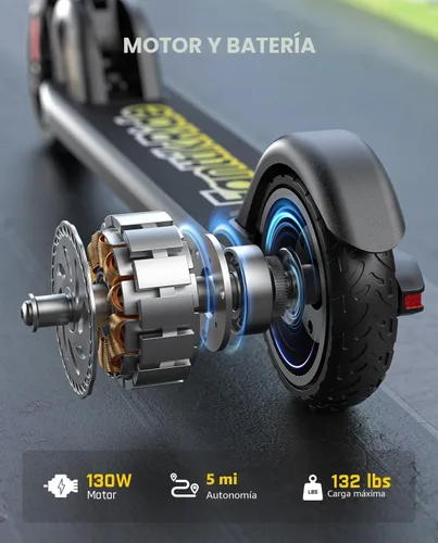 Miniatura 6 de FanttikRide C9 Scooter eléctrico para niños de 8 a 12 años, plegable para niños de 3.9 a 5.2 pies, 132 libras, rango de 5 millas, hasta 40 minutos