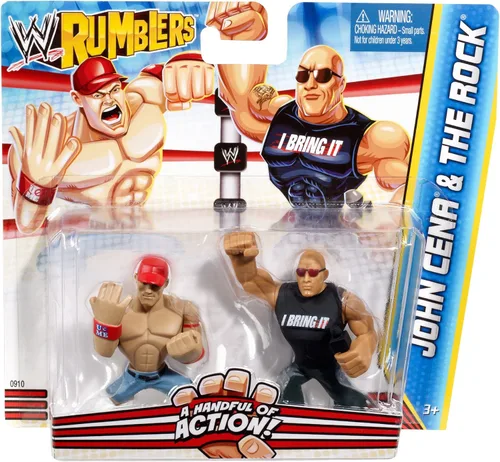 Miniatura 2 de WWE MATTEL Rumblers The Rock y John Cena Figura 2 Pack