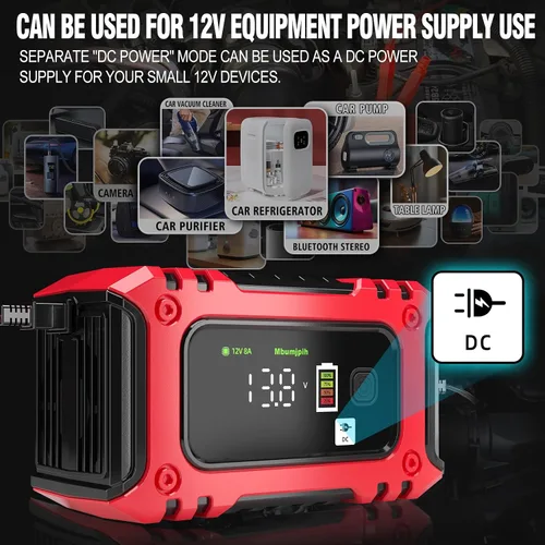Miniatura 3 de Cargador de batería de automóvil, cargador inteligente de batería de 12 V 8 A, mantenimiento de batería de 12 V, desulfurizador con compensación