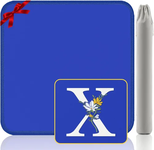 Miniatura 27 de Tapete Mahjong para mesa, neopreno antideslizante con reducción de ruido, 32.4 x 32.4 pulgadas, azul, perfecto para mahjong americano, póker
