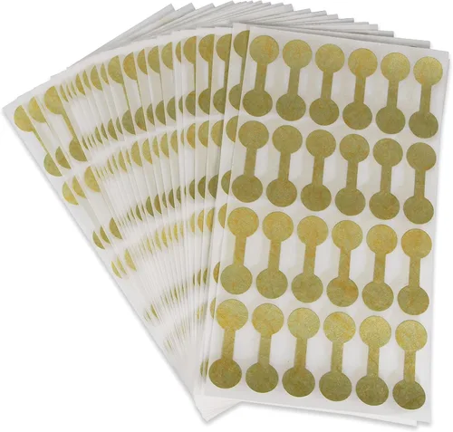 Etiquetas de reparación de joyas, precio e identificación/Tyvek - Mancuerna corta autoadhesiva/etiquetas de precio de joyería con barra de 1000