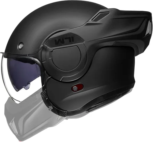 Miniatura 15 de ILM Casco modular de motocicleta vintage de cara completa para adultos y hombres, ATV UTV con protector de barbilla reversible de 180° DOT